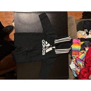 Adidas Baby Toddler Hoodie Romper Black + Red Bear Bodysuit 2pc Lot